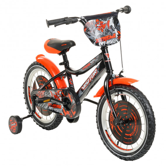 Μαύρο παιδικό ποδήλατο, μέγεθος 16. Venera Bike 296011 
