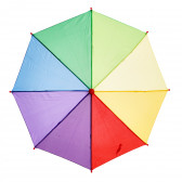 Παιδική ομπρέλα στα χρώματα του ουράνιου τόξου, κόκκινη λαβή Dino Toys 296120 