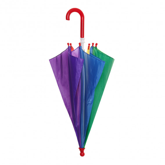 Παιδική ομπρέλα στα χρώματα του ουράνιου τόξου, κόκκινη λαβή Dino Toys 296121 2