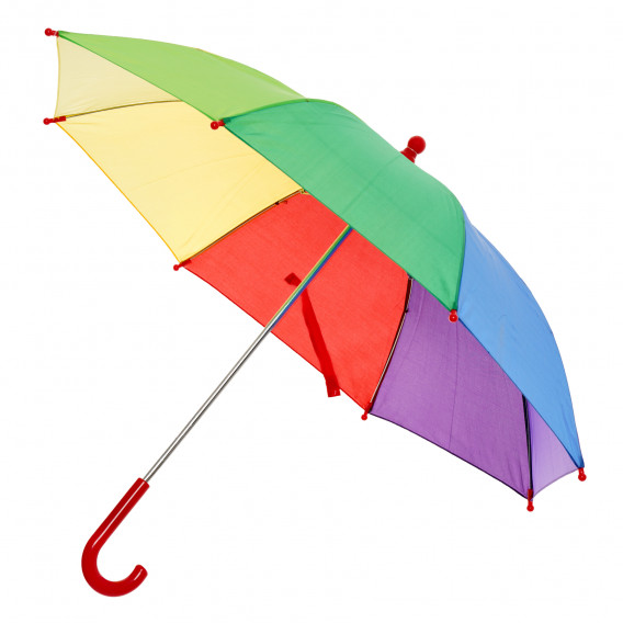Παιδική ομπρέλα στα χρώματα του ουράνιου τόξου, κόκκινη λαβή Dino Toys 296122 3
