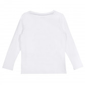 Οργανική βαμβακερή μπλούζα με έγχρωμο σλόγκαν, λευκή Name it 296170 4