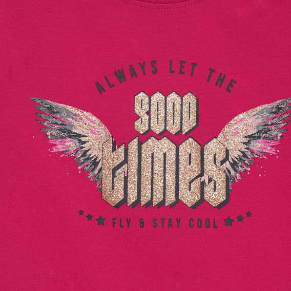 Οργανική βαμβακερή μπλούζα Good Times, κόκκινη Name it 296176 2