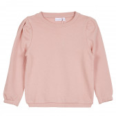 Οργανική βαμβακερή μπλούζα με φουσκωμένα μανίκια, ροζ Name it 296187 