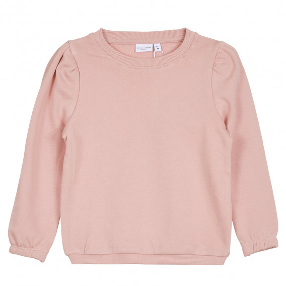 Οργανική βαμβακερή μπλούζα με φουσκωμένα μανίκια, ροζ Name it 296187 