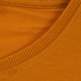 Μπλούζα με μακριά μανίκια από οργανικό βαμβάκι, σε πορτοκαλί χρώμα Name it 296225 3
