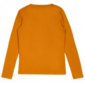 Μπλούζα με μακριά μανίκια από οργανικό βαμβάκι, σε πορτοκαλί χρώμα Name it 296226 4