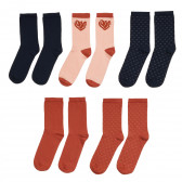 Σετ από πέντε χρωματιστές κάλτσες για κορίτσι Name it 296255 
