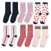 Ένα σετ από πέντε πολύχρωμες κάλτσες για ένα κορίτσι Name it 296368 