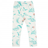 Βαμβακερό παντελόνι με floral print για μωρό, σε λευκό χρώμα. Pinokio 296441 