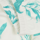 Βαμβακερό παντελόνι με floral print για μωρό, σε λευκό χρώμα. Pinokio 296442 2