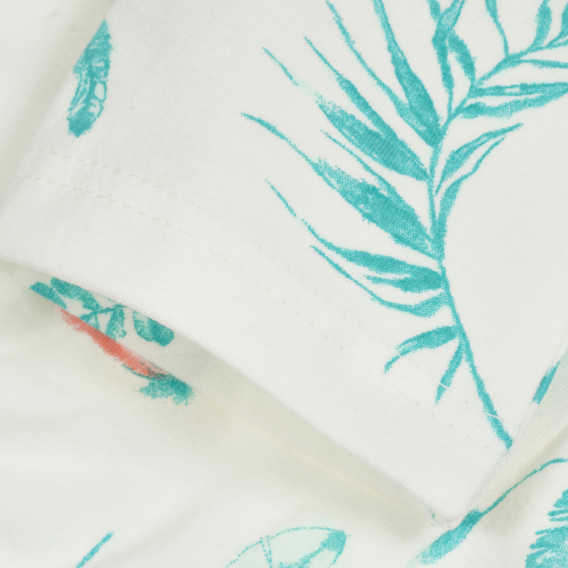 Βαμβακερό παντελόνι με floral print για μωρό, σε λευκό χρώμα. Pinokio 296443 3