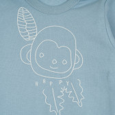 Βαμβακερό φορμάκι με μακριά μανίκια για μωρό, σε μπλε χρώμα Pinokio 296456 2