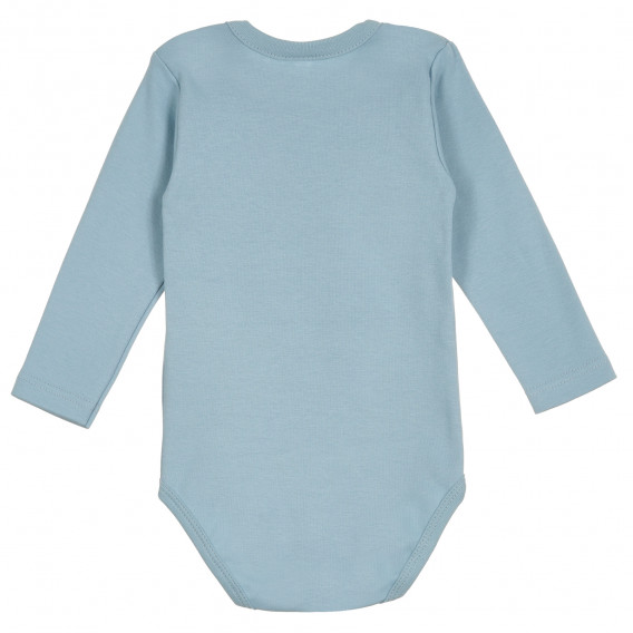 Βαμβακερό φορμάκι με μακριά μανίκια για μωρό, σε μπλε χρώμα Pinokio 296458 4