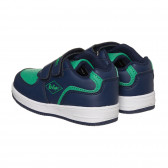 Sneakers με πράσινες λεπτομέρειες, σε μπλε χρώμα Lee Cooper 296607 3