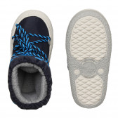 Χειμερινές μπότες με στάμπες, μπλε DOPOSCI 296628 3