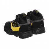 Ψηλά αθλητικά παπούτσια με κίτρινες λεπτομέρειες, μαύρα ENRICO COVERI 296631 3