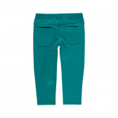 Βαμβακερό παντελόνι με λάστιχο, χρώματος μέντα Boboli 296938 2