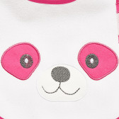 Αδιάβροχη σαλιάρα, αρκούδα με αυτιά σε ροζ χρώμα για κορίτσια Mycey 297009 2