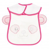 Αδιάβροχη σαλιάρα, αρκούδα με αυτιά σε ροζ χρώμα για κορίτσια Mycey 297010 3