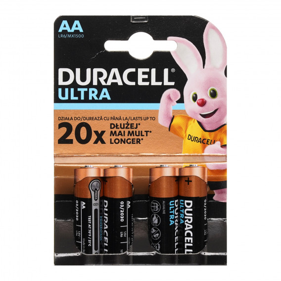 4 τεμ. μπαταρίες- Ultra, AA, LR6 Duracell 297044 