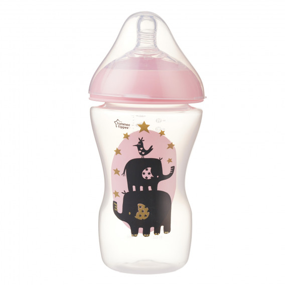 Μπουκάλι πολυπροπυλενίου Ultra, Ροζ 340 ml., με πιπίλα 2 σταγόνων, για μωρό 0+ μηνών Tommee Tippee 297146 