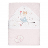 Πετσέτα μπάνιου μωρού VARITA MAGICA, 100 x 100 cm, ροζ Inter Baby 297173 2