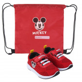 Sneakers Mickey Mouse με τσάντα αποθήκευσης, κόκκινα Mickey Mouse 297465 