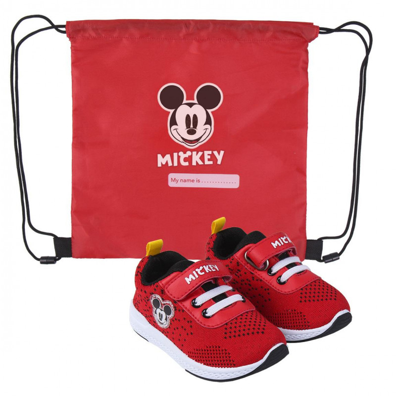Sneakers Mickey Mouse με τσάντα αποθήκευσης, κόκκινα  297465