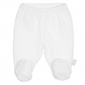 Chicco λευκό σετ από βαμβακερά παντελονάκια με κλειστό πόδι Chicco 298056 2