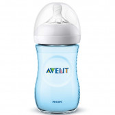 260 ml. Μπουκάλι Natural από πολυπροπυλένιο μπλε με πιπίλα για μωρό 1+ μηνών Philips AVENT 298131 