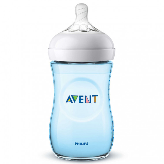 260 ml. Μπουκάλι Natural από πολυπροπυλένιο μπλε με πιπίλα για μωρό 1+ μηνών Philips AVENT 298134 4