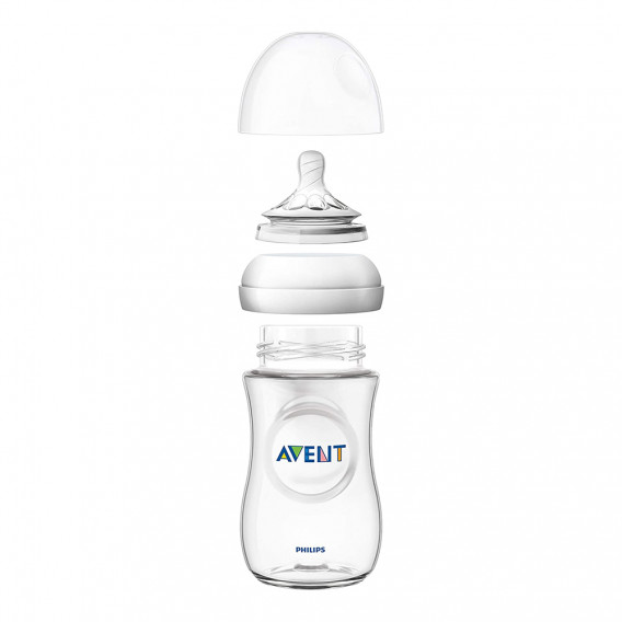 260 ml. Μπουκάλι Natural από πολυπροπυλένιο μπλε με πιπίλα για μωρό 1+ μηνών Philips AVENT 298135 5