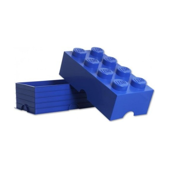 Κουτί αποθήκευσης, Τούβλο, μπλε Lego 298603 2