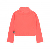 Βαμβακερή κοντή μπλούζα με γιακά πόλο Just Bloom, ροζ Boboli 298626 2
