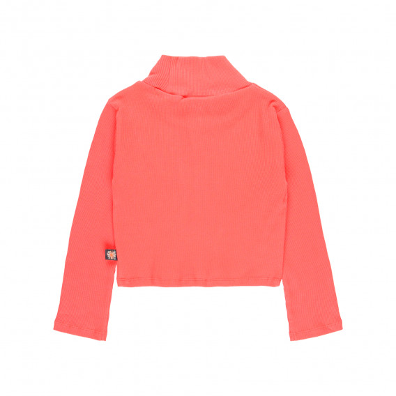 Βαμβακερή κοντή μπλούζα με γιακά πόλο Just Bloom, ροζ Boboli 298626 2