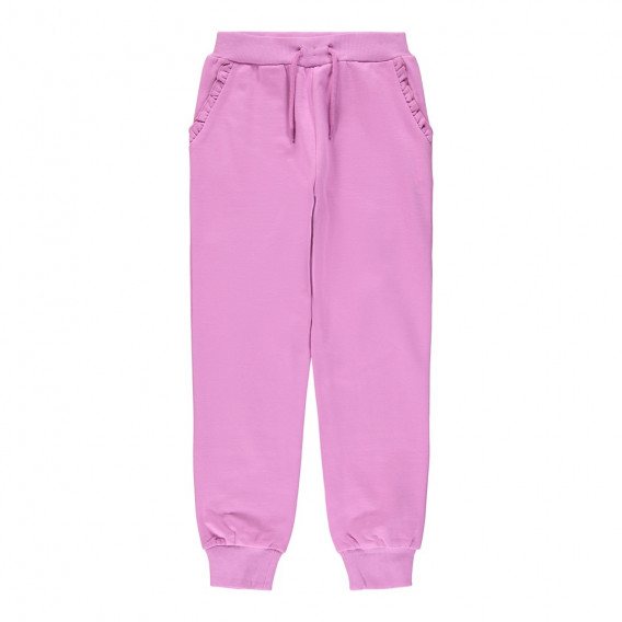 NAME IT ροζ βαμβακερό αθλητικό παντελόνι με λεπτομέρειες στις τσέπες, για κορίτσια Name it 301321 2