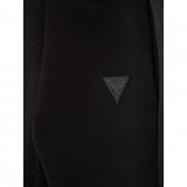 Αθλητικό παντελόνι με κορδόνια και λογότυπο από καουτσούκ, μαύρο Guess 301363 3