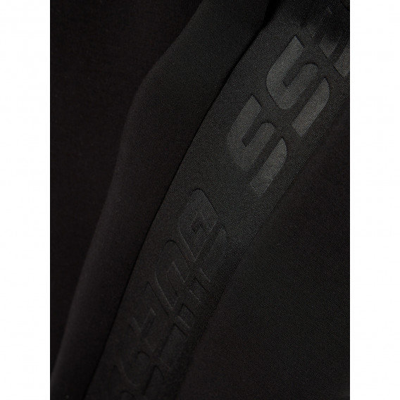 Αθλητικό παντελόνι με κορδόνια και λογότυπο από καουτσούκ, μαύρο Guess 301364 4