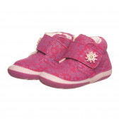 Sneakers με φλοράλ στάμπα για μωρό, ροζ Cool club 301855 4