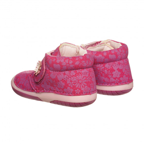 Sneakers με φλοράλ στάμπα για μωρό, ροζ Cool club 301856 5