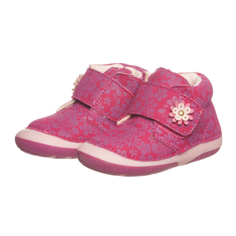 Sneakers με φλοράλ στάμπα για μωρό, ροζ  301955