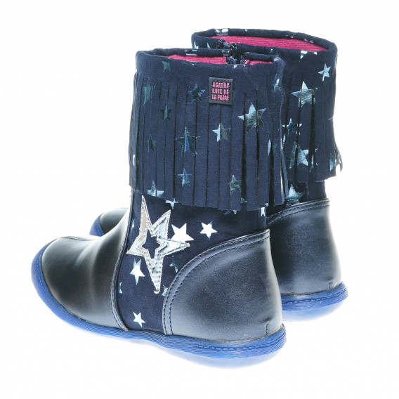 Δερμάτινες μπότες για κορίτσι με αστέρια και κρόσσια Agatha ruiz de la prada 302607 3