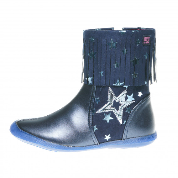 Δερμάτινες μπότες για κορίτσι με αστέρια και κρόσσια Agatha ruiz de la prada 302608 2