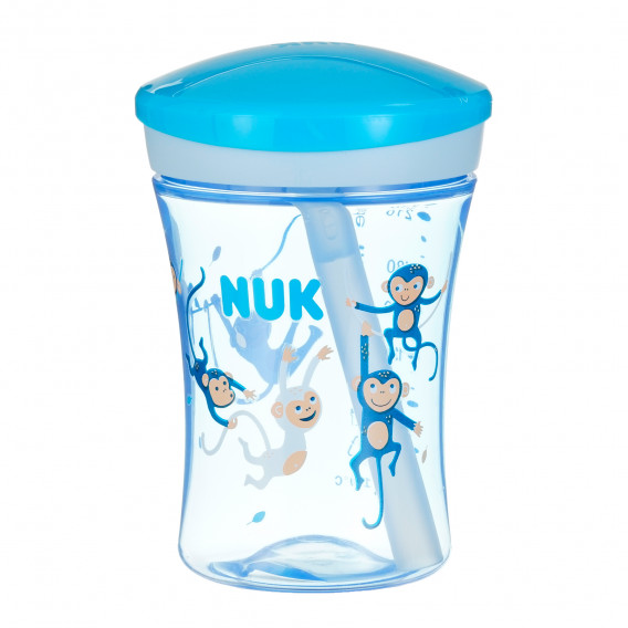 Κύπελλο πολυπροπυλενίου, Evolution Action, μπλε με Μαϊμουδάκια 230 ml. NUK 302621 5