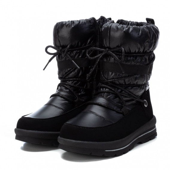 Χειμερινές μπότες με φερμουάρ και κορδόνια για ένα κορίτσι, μαύρο XTI 303226 4