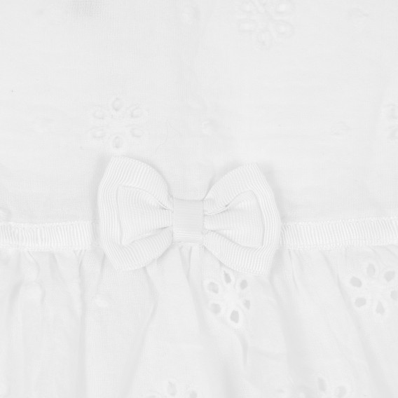 Βαμβακερό φόρεμα για ένα λευκό, λευκό Chicco 303621 3