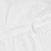Βαμβακερό φόρεμα για ένα λευκό, λευκό Chicco 303623 5