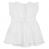 Βαμβακερό φόρεμα για ένα λευκό, λευκό Chicco 303625 7