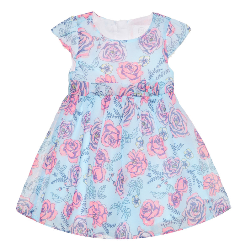 Cool Club φόρεμα με φλοράλ στάμπα και κοντό μανίκι, μπλε για κορίτσια  305647