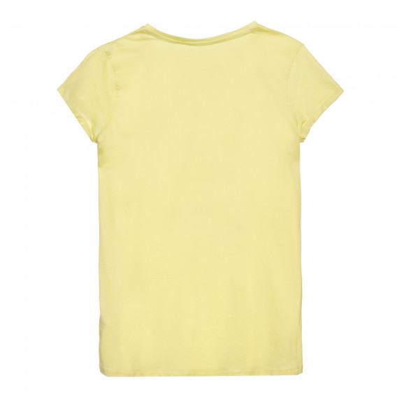Cool Club Τ-shirt με στάμπα kitten και μπροκάρ λεπτομέρειες, κίτρινο για κορίτσια Cool club 306542 8